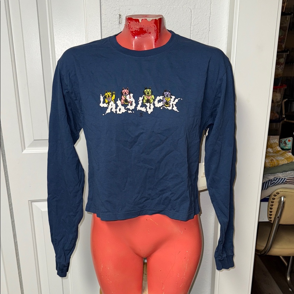 NWT Roark Lady Luck Long Sleeve Tee shirt top blouse - Picture 2 of 7